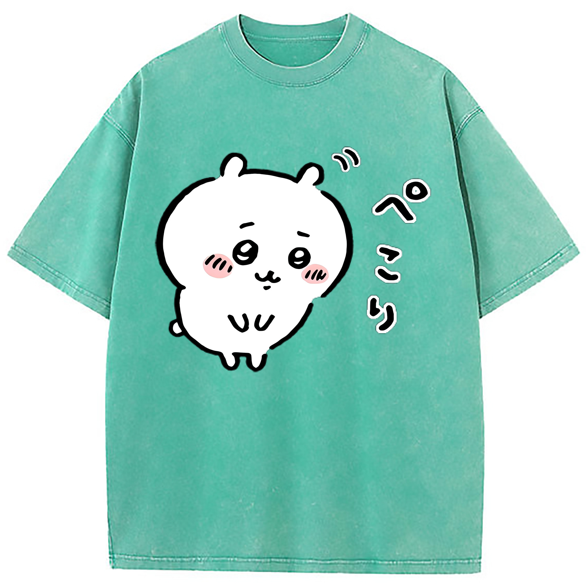 （画像用） ちいかわ ちいかわ Chii-kawa chiikawa 綿100% ヴィンテージ風 半袖Tシャツ（フロントプリント）